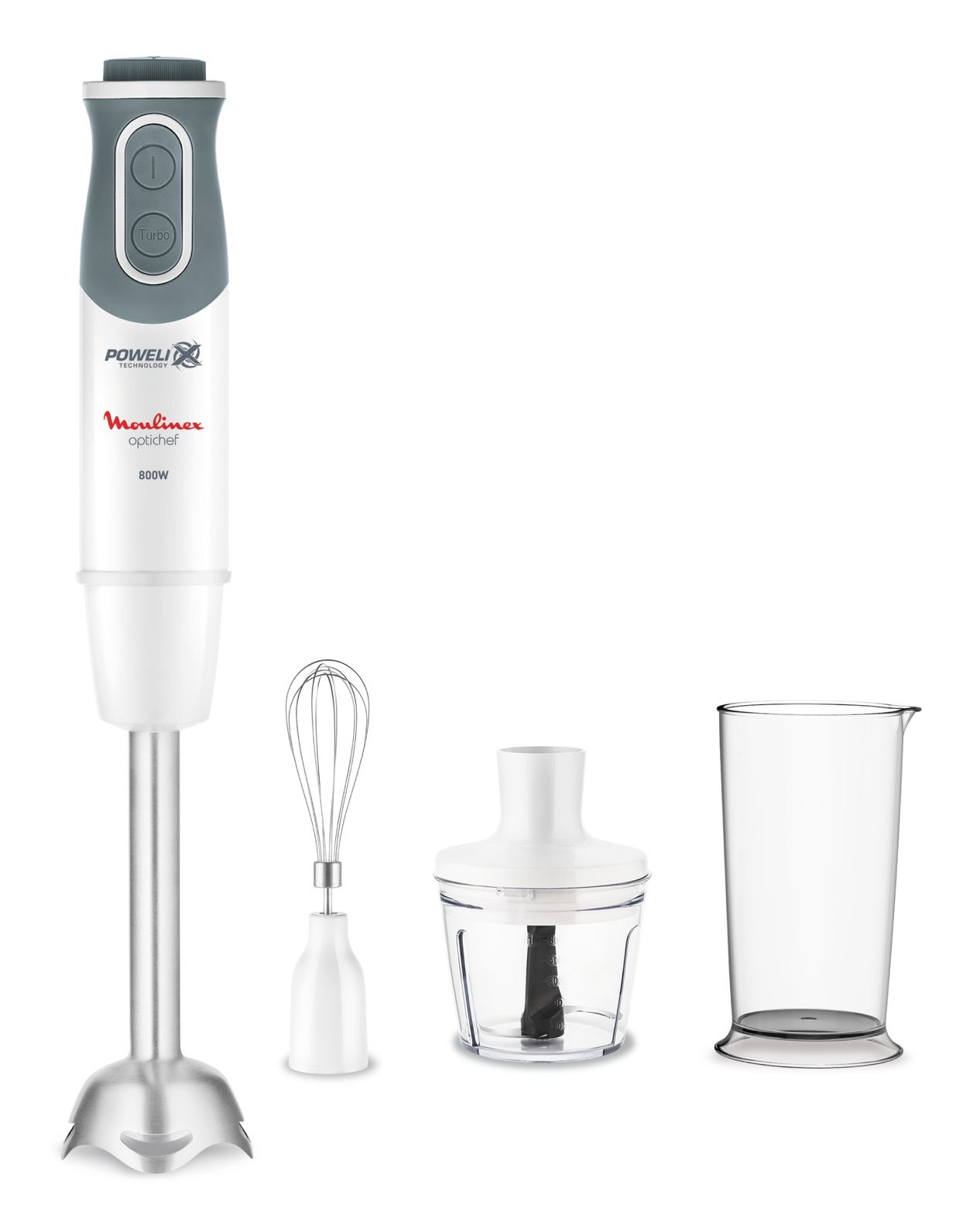 Moulinex Optichef DD642110 - Staafmixer - 800W - Grijs/Wit