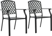 vidaXL Tuinstoelen stapelbaar 2 st staal antraciet