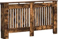 vidaXL Habillage de radiateur, chêne fumé, 152 x 19 x 81,5 cm