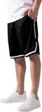 Urban Classics Stripes Mesh Heren Shorts - zwart/wit - S