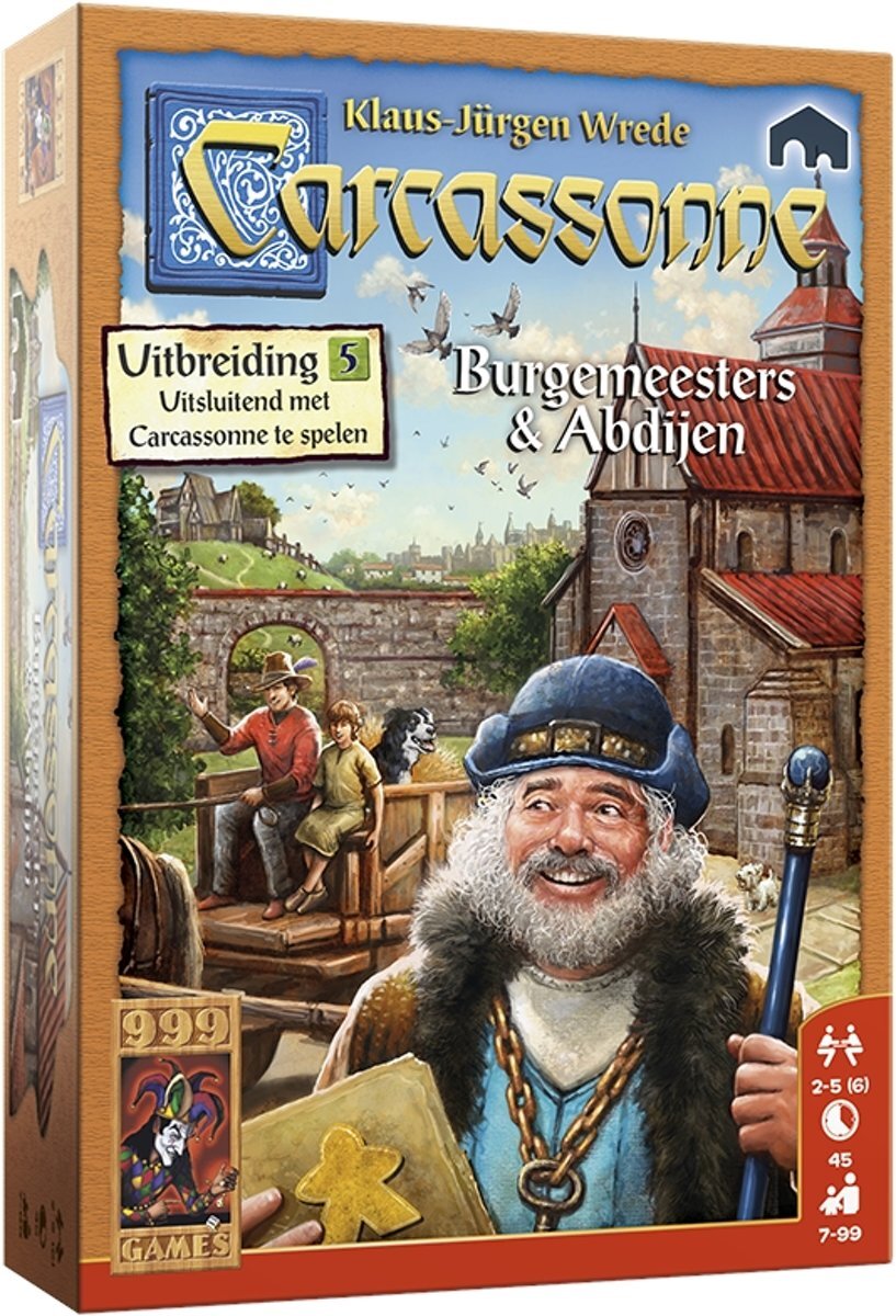 999 Games Carcassonne: Burgemeesters en Abdijen Bordspel