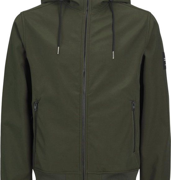 JACK&JONES JJEBASIC SOFTSHELL HOOD NOOS Heren Jas - Rosin - Maat L