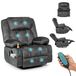 Fauteuil de massage électrique, avec fonction inclinable, rotatif à 360°, gris
