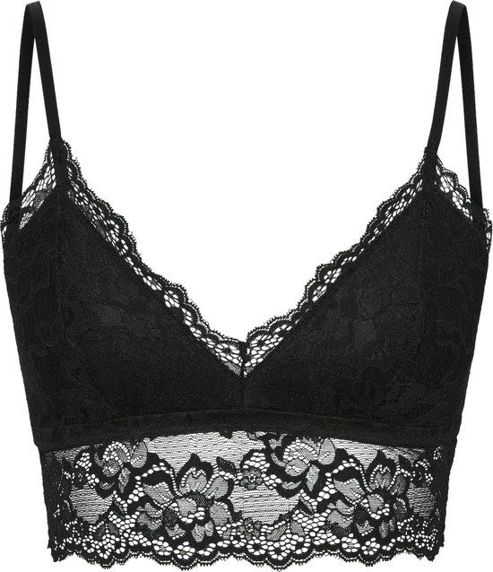 Pieces Dames Bralette Kant PCLINA Zwart - XS