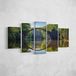 Homemania Tafelbrug 5 natuurlijkheden en landschappen per woonkamer, meerkleurig, 100 x 3 x 60 cm, HM205PKNV-23, polyester, hout