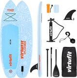Virtufit Splash Opblaasbaar SUP Board 255 cm - Blauw / Oranje