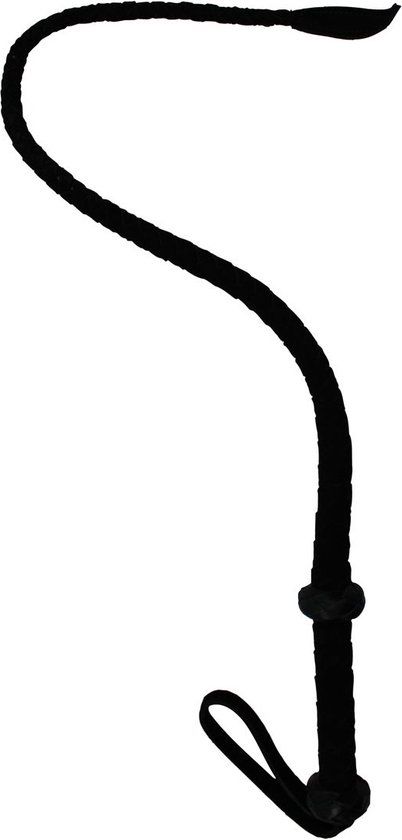 ZADO - 69 cm Leather Riding Crop Whip - Black - BDSM Training