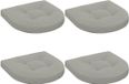 vidaXL - Zitkussens - 4 stuks - 100% Polyester - Grijs - 40 x 40 x 5 cm