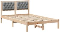 vidaXL Bedframe Lichtgrijs 120 x 200 cm Massief Grenenhout
