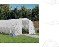 vidaXL Tuinkas met stalen frame, 72 m², 24x3x2 m, wit