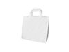 Carte Dozio Kraft Shopper met vierkante bodem, wit, platte handgreep, 32+21x27 cm, 250 stuks