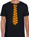 Bellatio Decorations Halloween thema - verkleed feest stropdas - t-shirt - vleermuizen - zwart - heren L