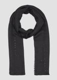 s.Oliver Vrouwen Effen Zwart Polyester/Viscose Langwerpig Sjaal