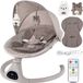 COIL Elektrische Babywip – Babyschommel met Afstandsbediening, 5 Schommelsnelheden, Bluetooth, Bewegingsdetectie, Muskietennet – Beige