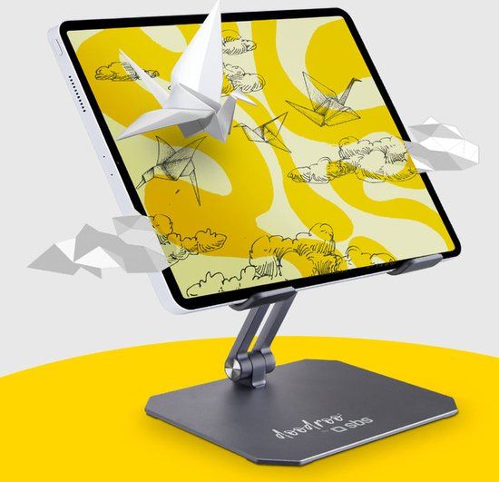 Doodroo Tablet, iPad- en e-reader Standaard - Opvouwbaar, verstelbaar, metalen standaard - 20 inch