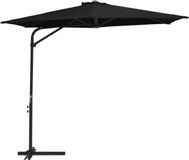 vidaXL Parasol met stalen paal 300 cm zwart