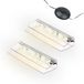 Kalb Ambilux LED-verlichting met clip, transparant, 3000 K, 5000 K, 1-10, pour étagères en verre de 4-10 mm, interrupteur au pied, extensible pour variateur, contrôleur plug & play (blanc, 2 pièces)
