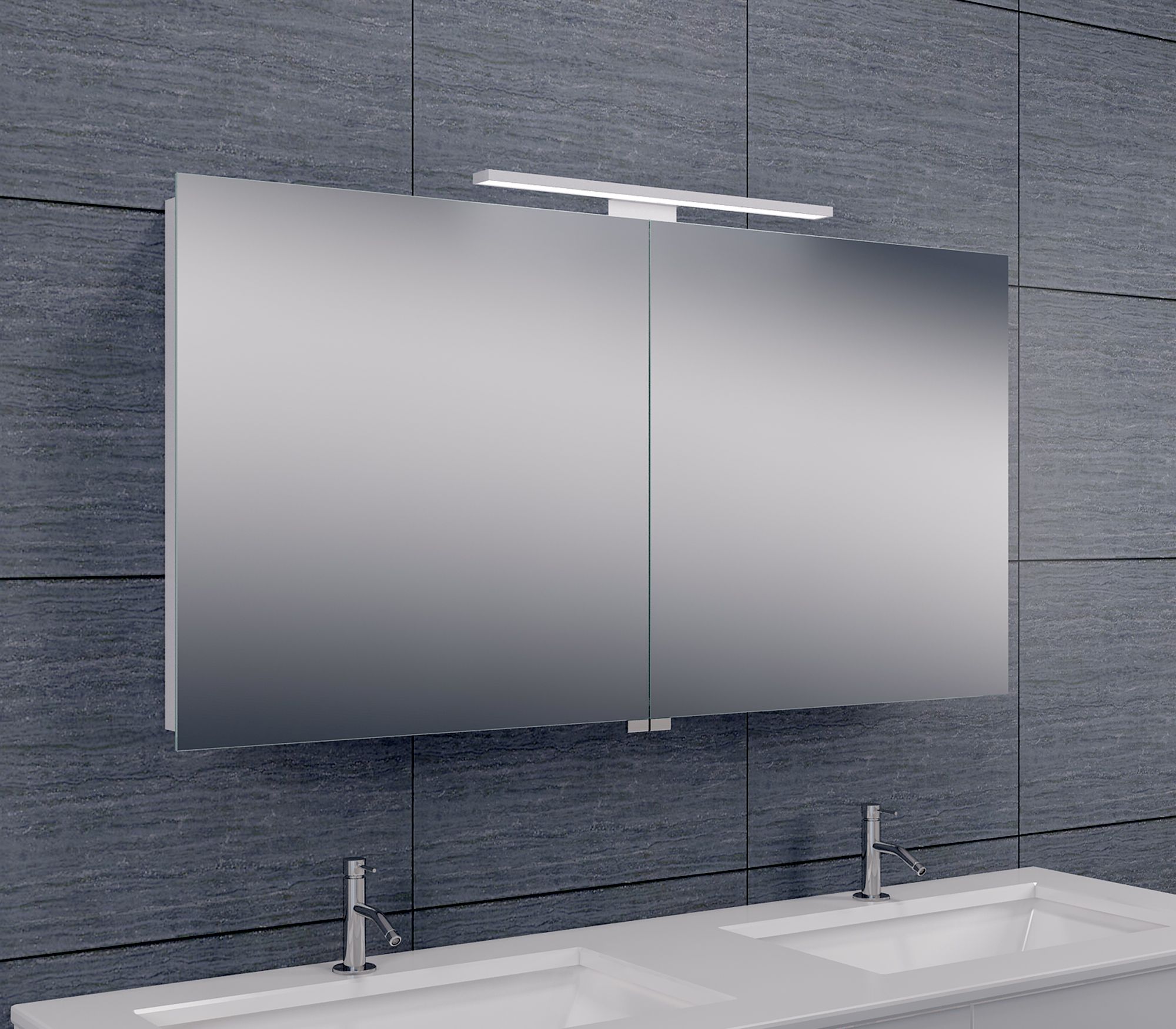 Xellanz Excellence Bright Lucia Spiegelkast - 120x60cm - Aluminium - Met LED verlichting