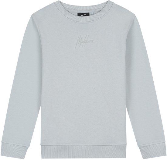 Malelions Junior Striped Signature Sweater Grijs-164