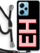 Case Company® Xiaomi Redmi Note 12 Pro Plus Hoesje met Koord - Monogram - Zwart Koord - Back Cover