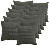 vidaXL Kussensloop 12 pcs HEERLEN Antracietkleurig 45 x 45 cm corduroy