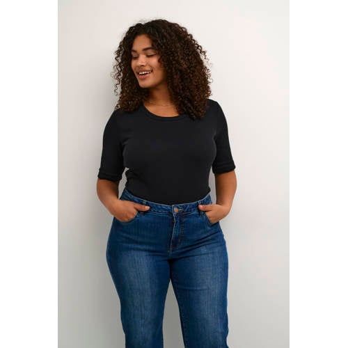 Kaffe Curve T-shirt zwart