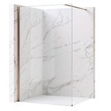 REA Flexi Transparent - Douchewand - Geborsteld Koper - 80 Gehard Glas 8 mm (Transparant) - 120X80X195cm