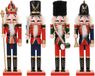 vidaXL Kerstnotenkraker TURKU 4 st Rood en Zwart 30 cm