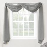Emily gordijn nr. 918 53566, antraciet, Valance sjaal