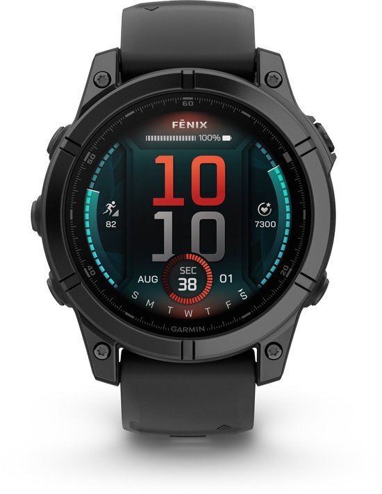 Garmin fēnix E - 47mm - AMOLED Multisport Smartwatch - Sportspecifieke workouts - 100+ sport-apps - 10ATM Waterdicht - tot 16 dagen batterij - Donkergrijs/zwart