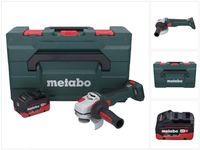 Metabo WB 18 LT BL 11-125 Quick accu haakse slijper 18 V 125 mm borstelloos + 1x accu 5,5 Ah + metaBOX - zonder oplader