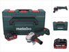 Metabo WB 18 LT BL 11-125 Quick accu haakse slijper 18 V 125 mm borstelloos + 1x accu 5,5 Ah + metaBOX - zonder oplader