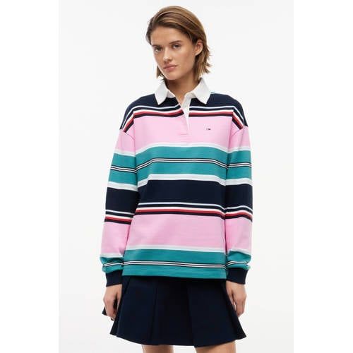 Tommy Jeans gestreepte sweater marineblauw
