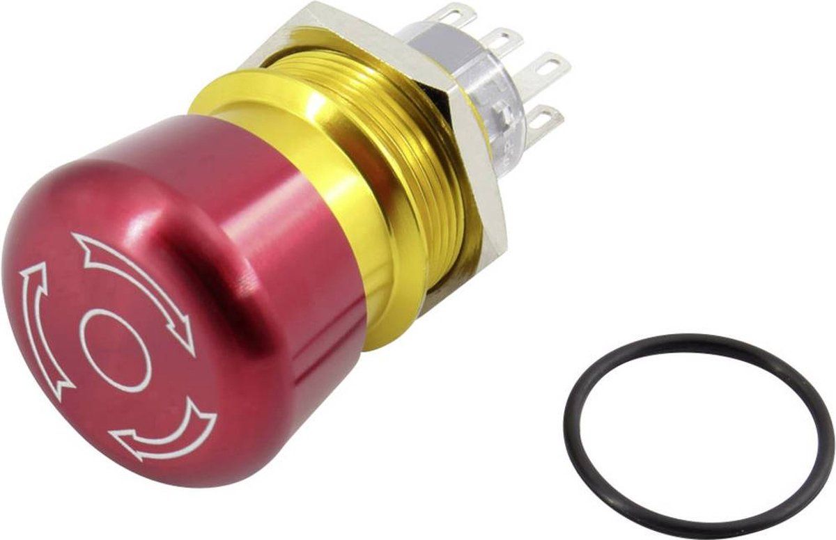 TRU COMPONENTS TC-GQ22-A-22TSB203 Noodstopschakelaar 250 V 5 A 2x NO, 2x NC IP65