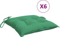 vidaXL Palletkussens 6 st 50x50x7 cm Oxford stof groen