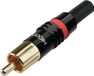 Hicon HI-CM03-RED Connecteur Cinch, droit Nombre de pôles : 2 Noir, Rouge 1 pièce