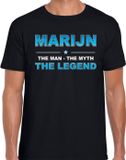 Bellatio Decorations Marijn Voornaam cadeau - The man, The myth the legend - zwart - L