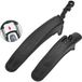 Hbs Spatbord Mountainbike Verstelbaar -universeel Spatborden Voor En Achter 24 - 26 - 27 Inch Zwart