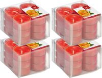 Trend Candles Bougies parfumées/Chafing dish candles - 48x - Parfum orange - 4 heures de combustion - Coupelle transparente