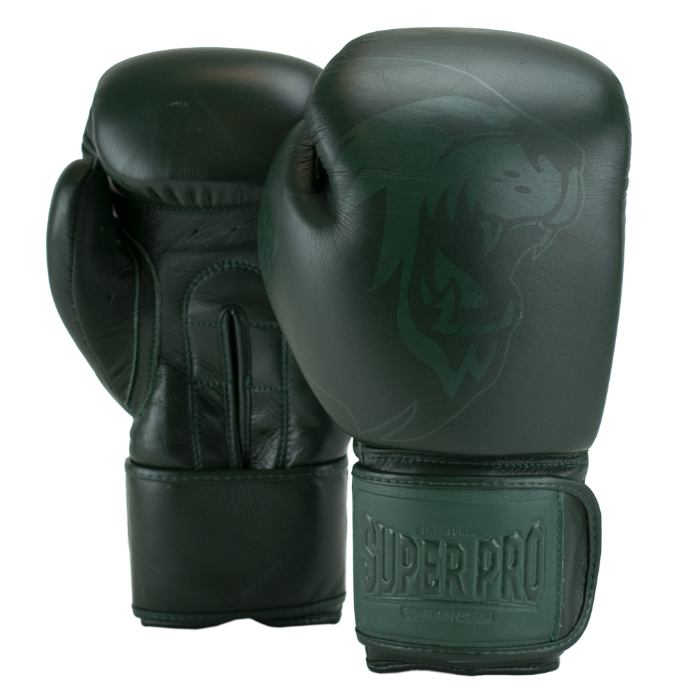 Super Pro Combat Gear Legend SE Lederen (Kick)Bokshandschoenen - Groen - 12 oz