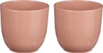 Mica Decorations Tusca Plantenpot - 2x - Lichtroze - Keramiek - D17/H16 cm
