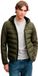 Superdry Hybride gebreide jas met capuchon Heren Khaki Green Marl XL