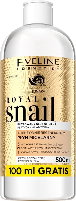 Eveline Cosmetics - Royal Snail 3 in 1 Micellar Water - Micel&#225;rn&#237; voda - 500ml