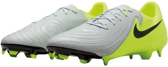 Nike Phantom GX II Academy FG/MG Voetbalschoenen Senior - Grijs - neon geel - Maat 44