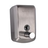 Chaqueta Cofan Distributeur de savon en acier inoxydable 304 | Capacité : 500 ml ou 1 litre | Dimensions : 10 x 6 x 15,5 cm | Distributeur de savon avec fenêtre de visualisation (acier inoxydable, 500 ml)