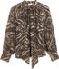 comma Bluse met zebraprint - donkerbruin