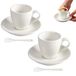 Solidchoice - Tasses à expresso en porcelaine avec cuillères - Set de 2