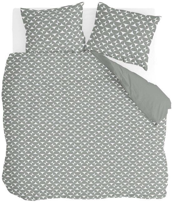 Byrklund Dekbedovertrek Arc Fusion - 200x220 cm - Groen / Wit