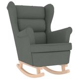 VidaXL Schommelstoel 74x90x102 cm stof donkergrijs