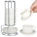 Set de 4 tasses à expresso en porcelaine avec soucoupes